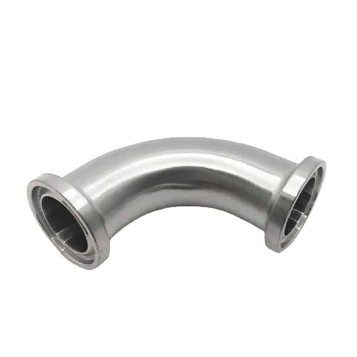 90-Degree 3/4" Tube OD Elbow with 3/4" Tri-Clamp Sanitary Pipe Fitting in SS304 or SS316
