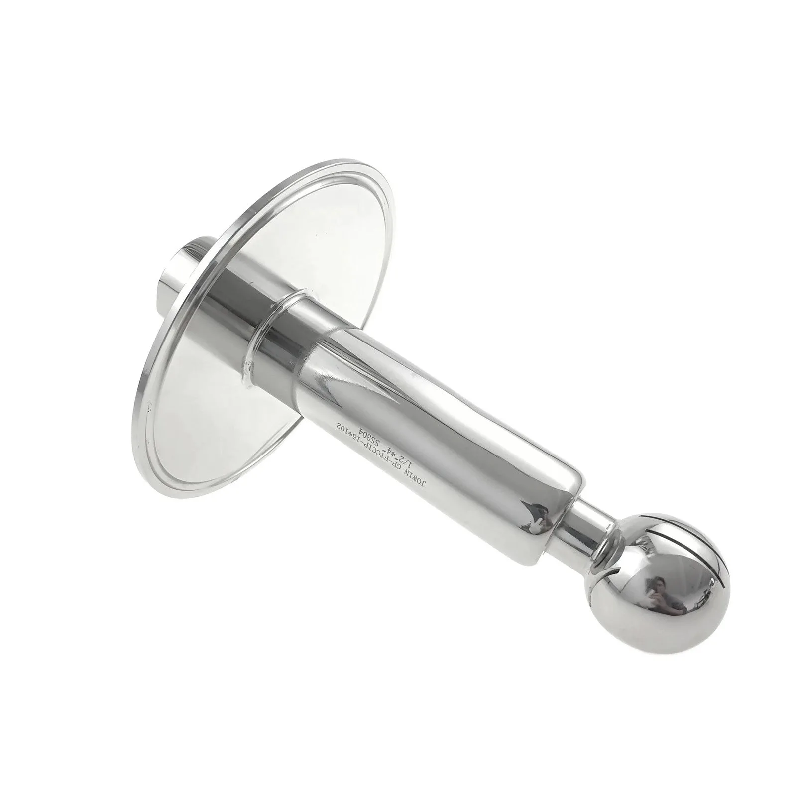 "360-Degree Rotary Tank Cleaning Ball with 1/2 inch Female NPT Connection to Tri Clamp Flange Mount"