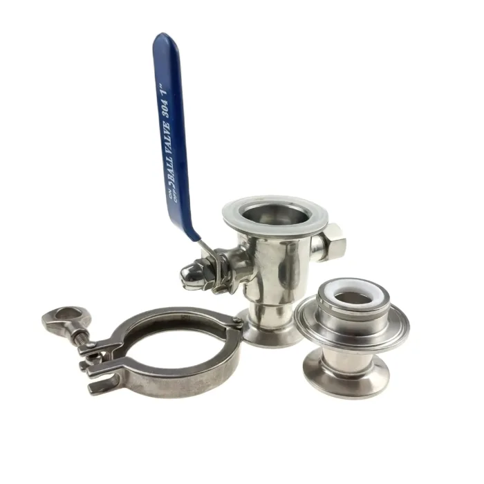 1709518904391 Katup Bola yang Dapat Dibongkar Pasang Cepat Bersih yang Kompatibel dengan Tri Clover dengan Desain Tri Clamp