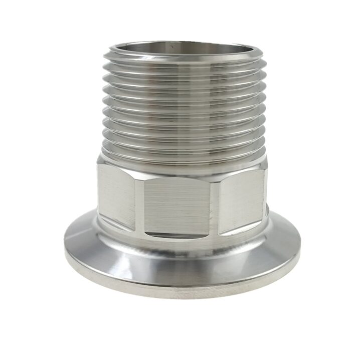 SS304 Stainless Steel Tri-Clamp to 1", 1.5", 2" NPT Male Threaded Adapter for Sanitary Tube Fitting