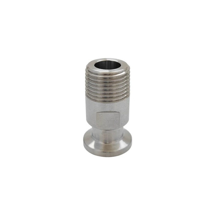 1/2" Tri Clamp to 1/4", 1/2"NPT Male Threaded Adapter - Sanitary Tube Fitting in SS304 Stainless Steel
