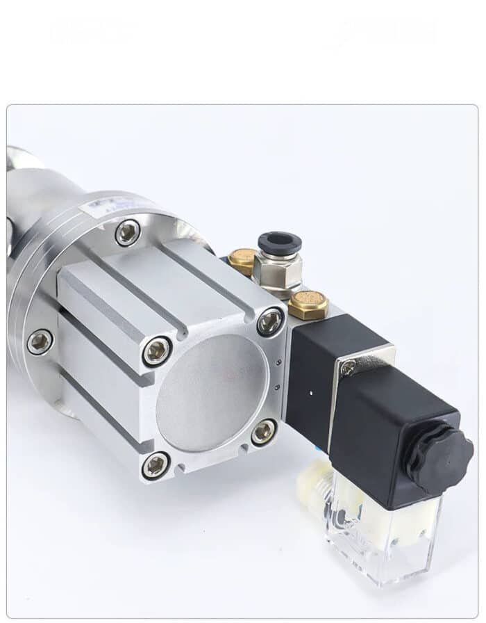 20241231132811 Válvula de fole pneumática de ângulo reto flangeada de aço inoxidável 304 KF 24V CC