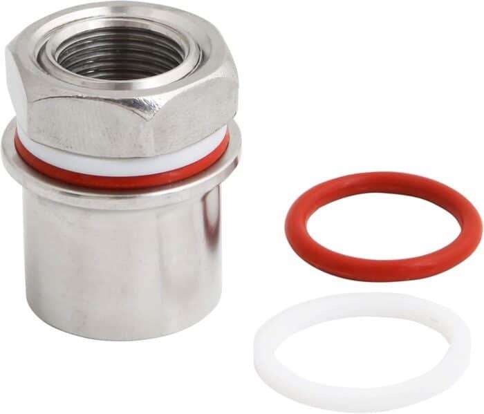 71Ws0Mm9f4L._AC_SL1500 Weldless Stainless Steel Bulkhead FPT 1/2" for Homebrew: Ideal for Beer Kettle Valve, Bi-metal Thermometer, Keg, Kettle Faucet, and Fermenter