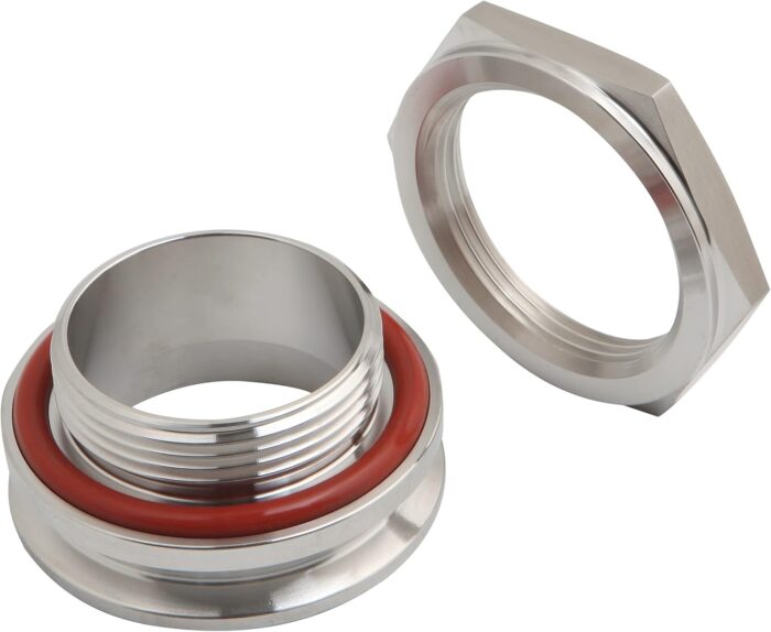 71f9How1vqS._AC_SL1500 304SS Stainless Steel Weldless Bulkhead Compression Fitting with Tri Clamp for Homebrew Kettles