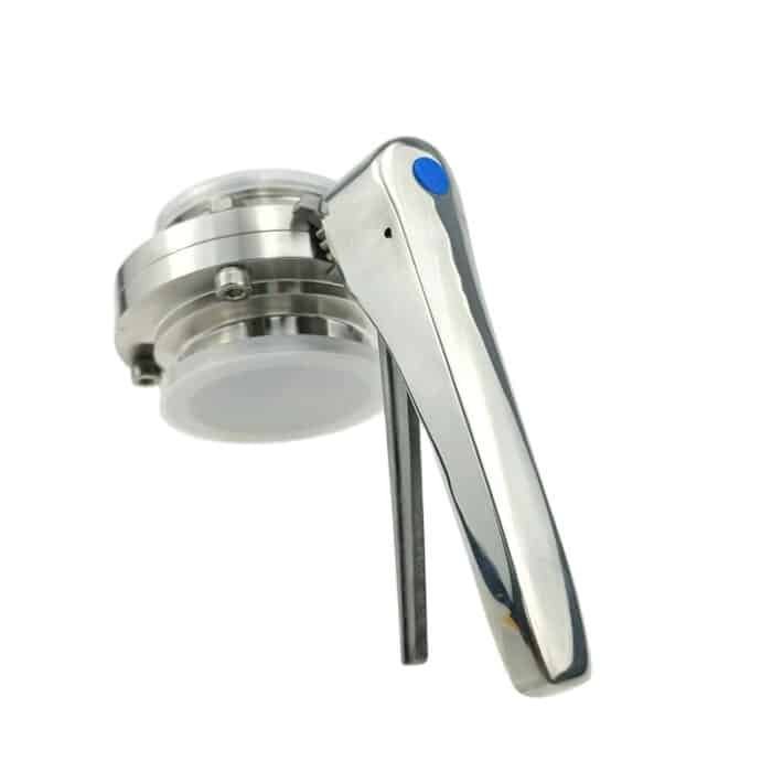 BUV_7 Stainless Steel Sanitary Tri-Clamp Butterfly Valve with Squeeze Trigger Handle
