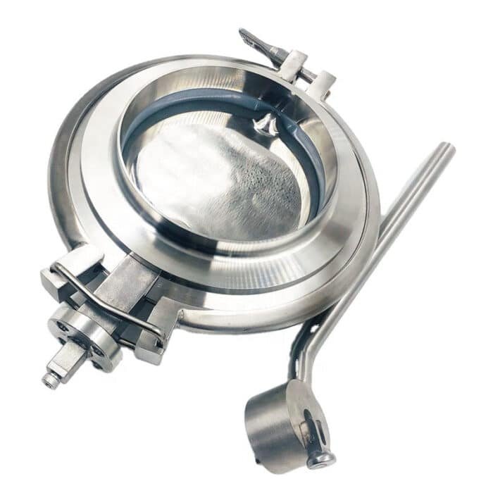 H37fa9b85f2e448a6afb44a98721563080 Demountable Hygienic SS316L Stainless Steel Tank Bottom Butterfly Valves