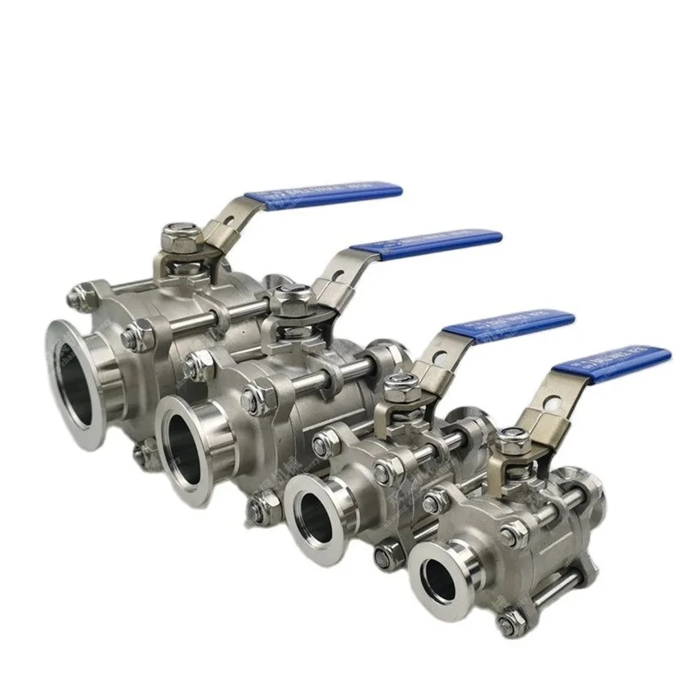 ISO-KF Flange Vacuum Full Port Ball Valve with Locking Handle, PTFE Seals, Stainless Steel 304 Construction