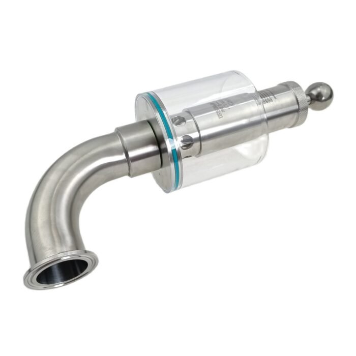 SPVJOWIN_3 1.5" Tri Clover Compatible Adjustable 90-Degree Elbow Pro Spunding Valve - SS304 Stainless Steel, 0.2-2.2 Bar/psi Pressure Scale