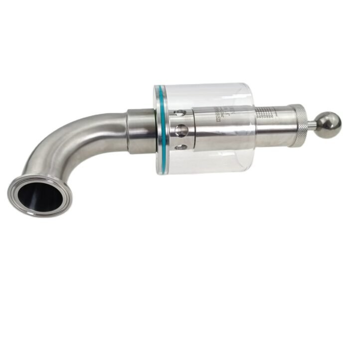 SPVJOWIN_5 1.5" Tri Clover Compatible Adjustable 90-Degree Elbow Pro Spunding Valve - SS304 Stainless Steel, 0.2-2.2 Bar/psi Pressure Scale