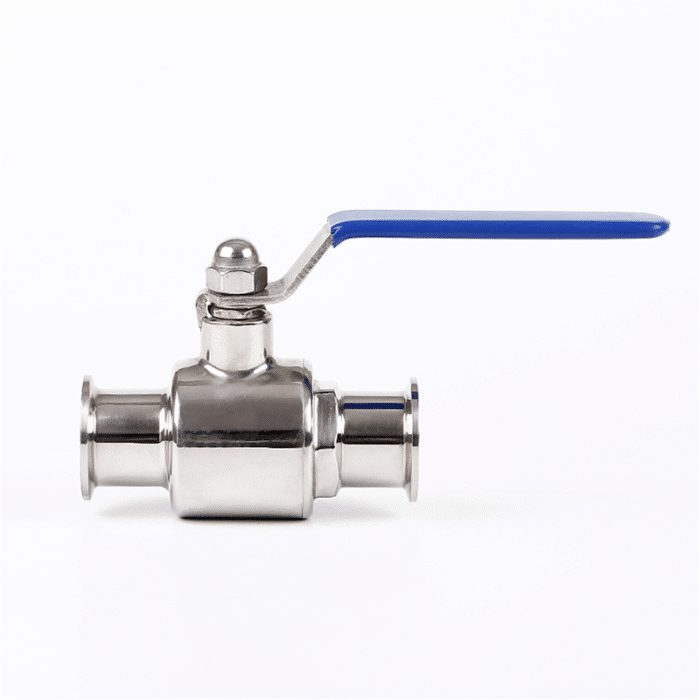 Full Port Ball Valve with Sanitary Tri Clamp Connection - SS304 Stainless Steel with PTFE Seat