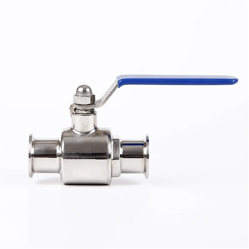 Full Port Ball Valve with Sanitary Tri Clamp Connection - SS304 Stainless Steel with PTFE Seat
