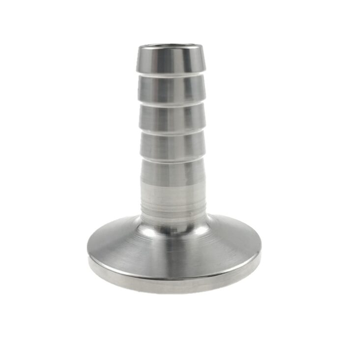 304 SS Stainless Steel Sanitary TC 34mm to 1/2" OD Rubber Hose Barb Adapter