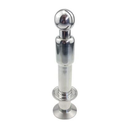 360-Degree Rotating CIP Spray Ball with 1.5" Tri-Clamp Inlet and Cap in SS304 Stainless Steel