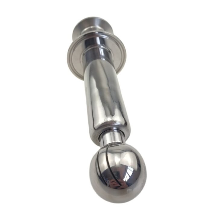 TCCIPCLEANINGBALL_6 360-Degree Rotating CIP Spray Ball with 1.5" Tri Clamp Inlet and 2" Tri Clamp Cap in SS304 Stainless Steel