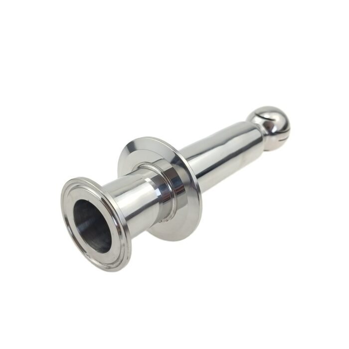 TCCIPCLEANINGBALL_7 360-Degree Rotating CIP Spray Ball with 1.5" Tri Clamp Inlet and 2" Tri Clamp Cap in SS304 Stainless Steel
