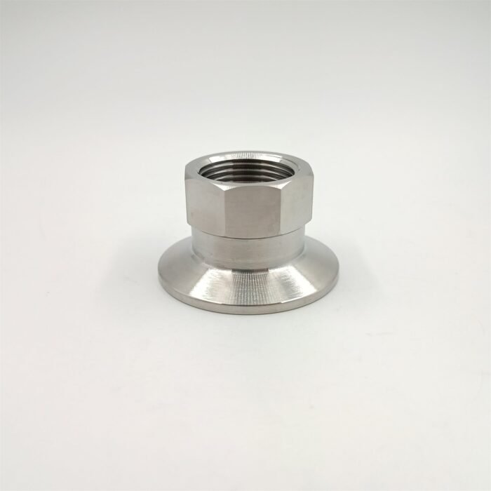 1.5" Tri Clamp to BSP Female Threaded Adapter - Stainless Steel Hexagon Design