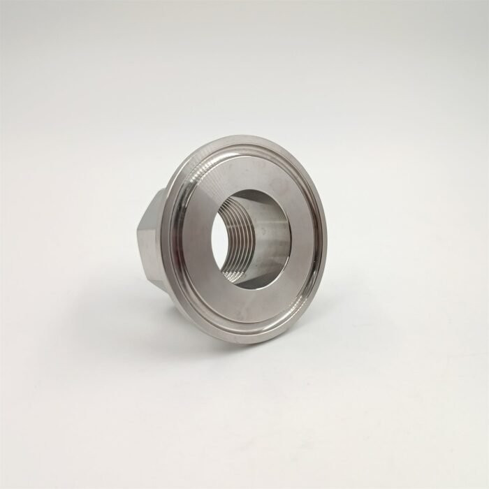 1.5" Tri Clamp to BSP Female Threaded Adapter - Stainless Steel Hexagon Design
