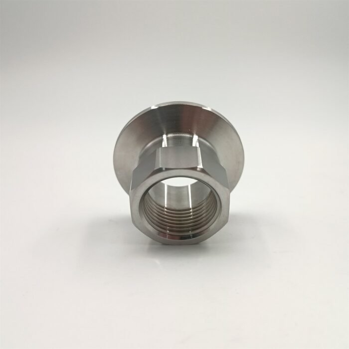 1.5" Tri Clamp to BSP Female Threaded Adapter - Stainless Steel Hexagon Design
