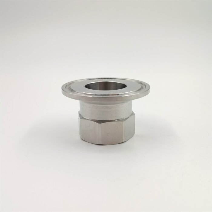 1.5" Tri Clamp to BSP Female Threaded Adapter - Stainless Steel Hexagon Design