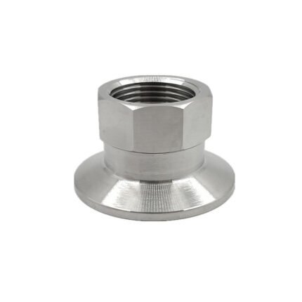 1.5" Tri Clamp to BSP Female Threaded Adapter - Stainless Steel Hexagon Design