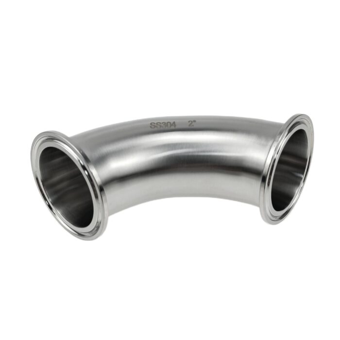 Stainless Steel 90° Tri-Clamp Ferrule Elbow - Compatible with Tri Clover Bends