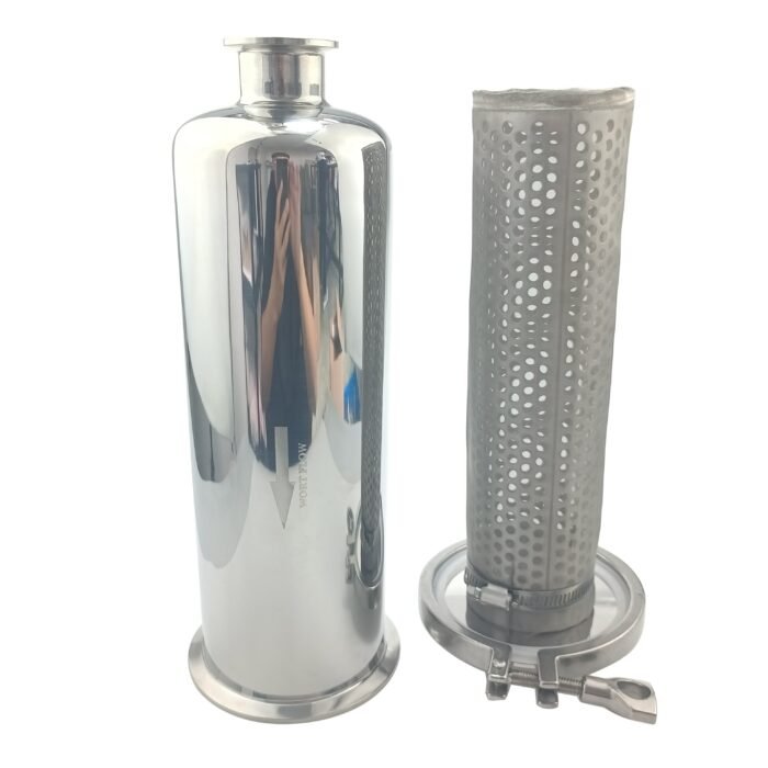 TC_wort_strainer_4 Stainless Steel Inline Straight Strainer with 100 Mesh Screen - SS304 Tri-Clamp Sanitary Fittings