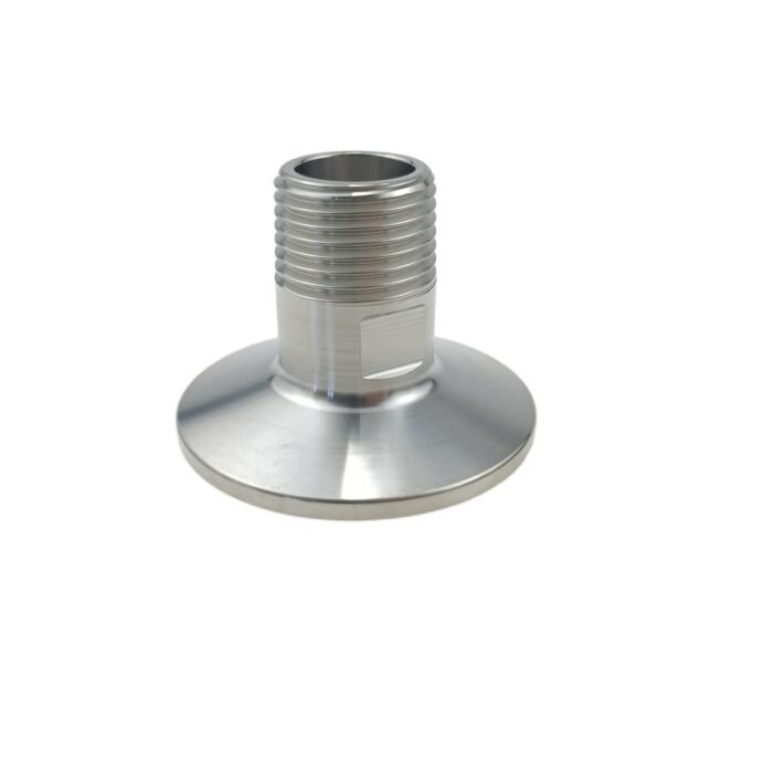 TCadapter_10 1.5" Tri Clamp Ferrule Adapter to Male NPT Thread Sanitary Pipe Fitting (1/4", 1/2", 3/4")