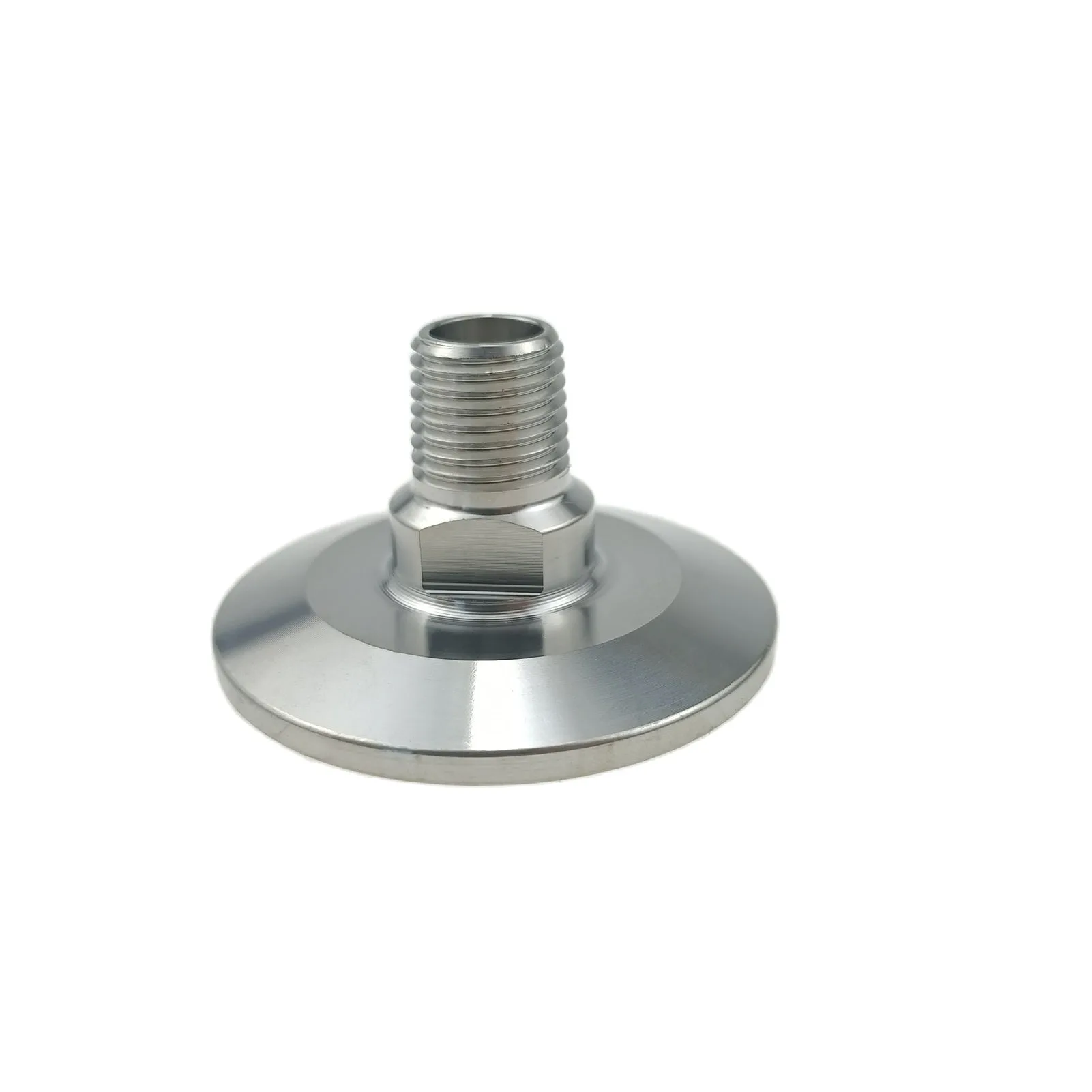1.5" Tri Clamp Ferrule Adapter to Male NPT Thread Sanitary Pipe Fitting (1/4", 1/2", 3/4")