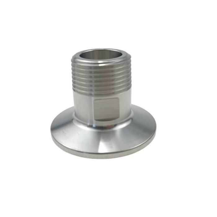 TCadapter_9 1.5" Tri Clamp Ferrule Adapter to Male NPT Thread Sanitary Pipe Fitting (1/4", 1/2", 3/4")