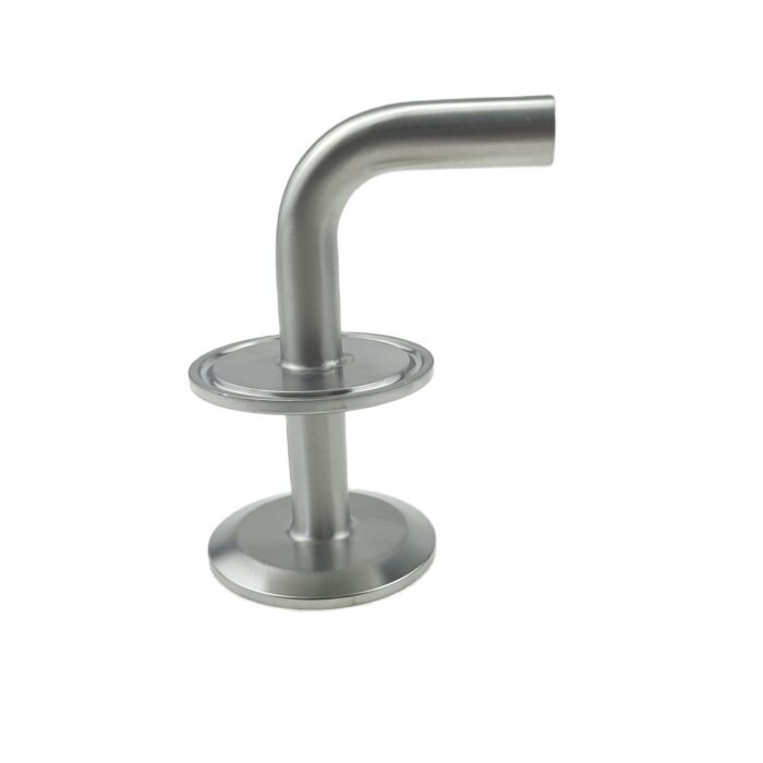 TCrackingarm_4 1.5" TC x 1.5" TC x 1/2" Tube Tri Clover-Compatible Whirlpool Pickup Tube with Tri Clamp Racking Arm – 304 Stainless Steel