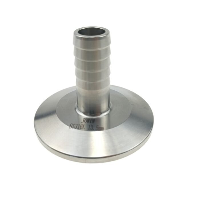 Hygienic 1.5" Tri-Clamp to Hose Tail Barbed Adapters in SS316L Stainless Steel