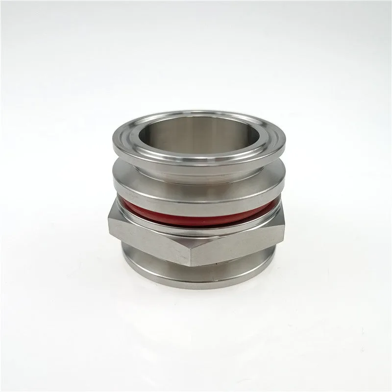 Weldless 1.5" Tri Clamp Bulkhead - Double-Sided 304 Stainless Steel for Homebrewing