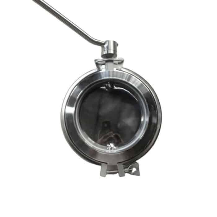 butterflyvalvewelding Demountable Hygienic SS316L Stainless Steel Tank Bottom Butterfly Valves