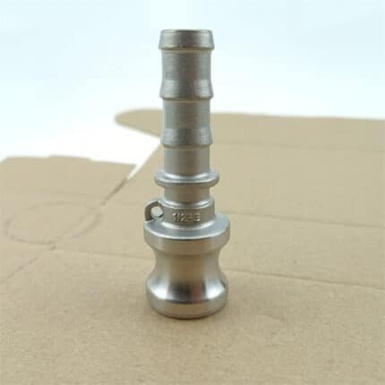 Universal Type E Cam and Groove Hose Fitting: 1/2" Male Plug to 1/2" Hose Barbed in SS304 Stainless Steel