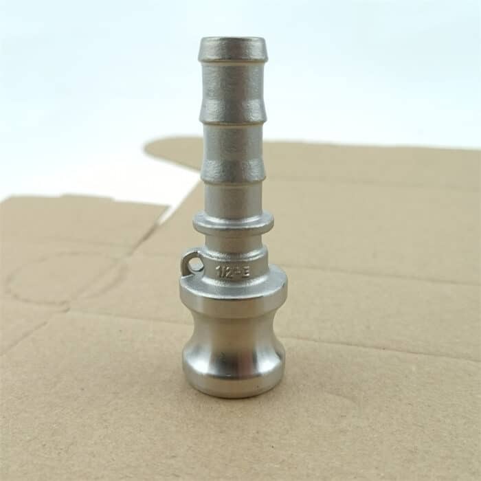 Universal Type E Cam and Groove Hose Fitting: 1/2" Male Plug to 1/2" Hose Barbed in SS304 Stainless Steel