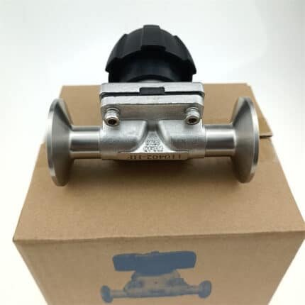 Válvula de diafragma SS316L compatível com Tri Clover com vedação de EPDM + PTFE