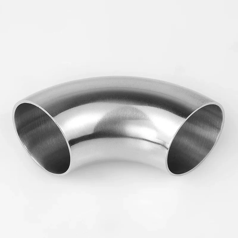 SS304 Stainless Steel 90-Degree Weld-On Mandrel Bend Elbow, 2mm Wall Thickness for Car Exhaust Modification and Stair Handrails