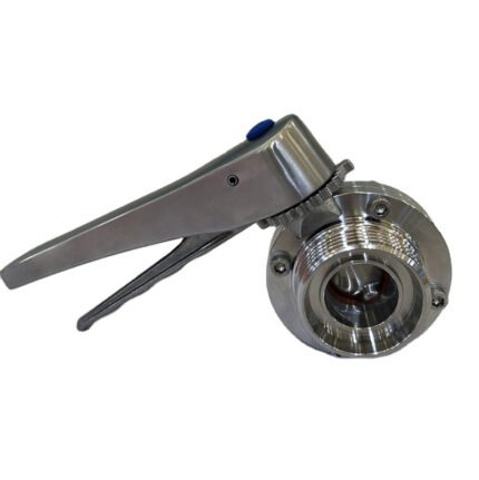 Stainless Steel Butterfly Valve with Male Threaded DIN11851 and Squeeze Trigger Handle