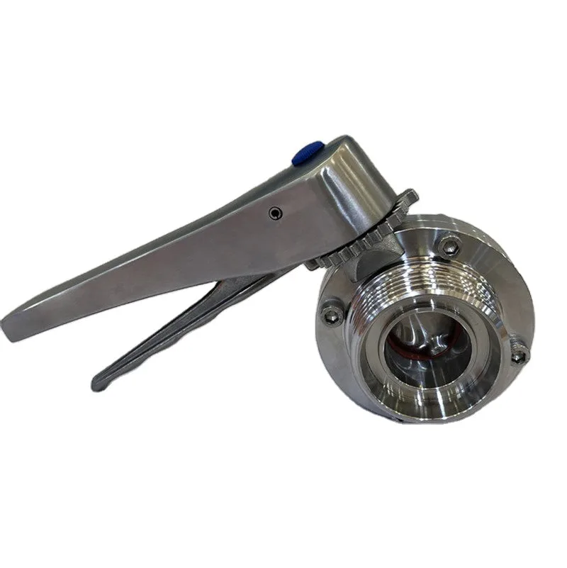 Stainless Steel Butterfly Valve with Male Threaded DIN11851 and Squeeze Trigger Handle