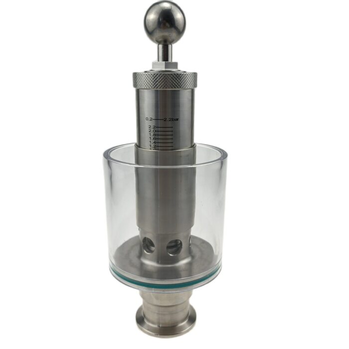 Adjustable 1.5" Tri-Clamp Spunding Valve for Pressure Relief (15-30 PSI)