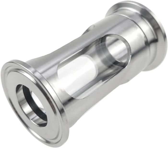 jowinsightglass_1 1.5" Tri Clover-Compatible Compact Sight Glass with 1" ID - 304 Stainless Steel & EPDM Seal