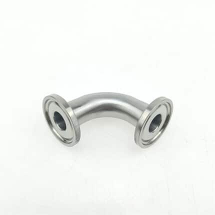 90-Degree 1/2" Tube OD Elbow with 1/2" Tri-Clamp Sanitary Pipe Fitting in SS304 or SS316