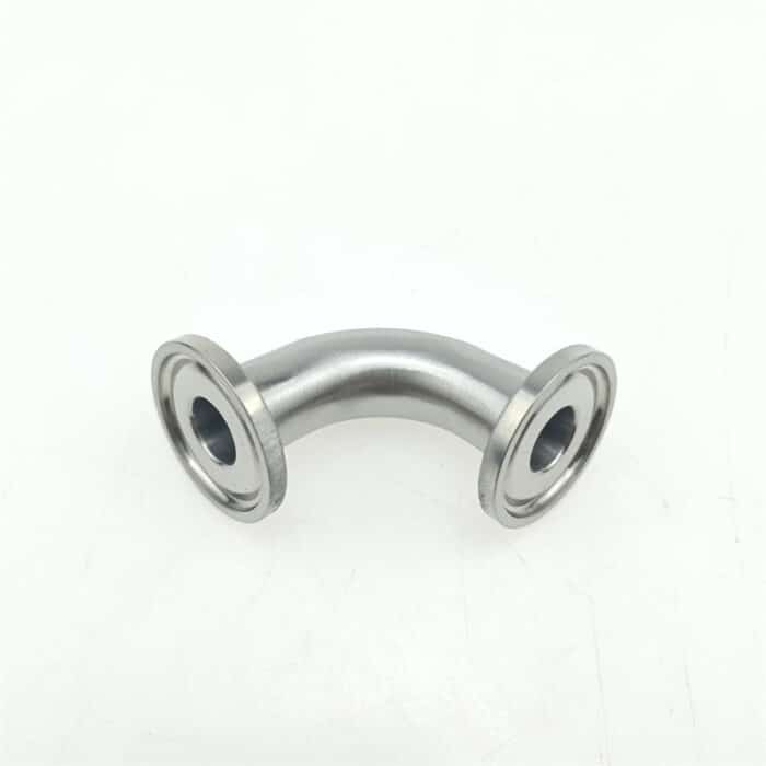 90-Degree 1/2" Tube OD Elbow with 1/2" Tri-Clamp Sanitary Pipe Fitting in SS304 or SS316