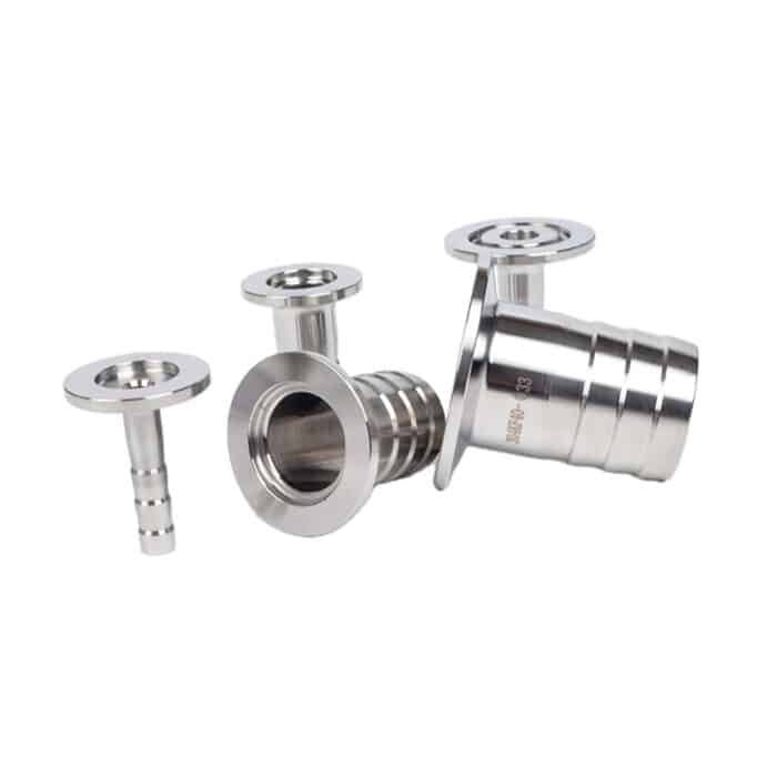 photobank_7 KF Flange to Rubber Hose Barb Adapter - SS304 Stainless Steel Vacuum Fitting