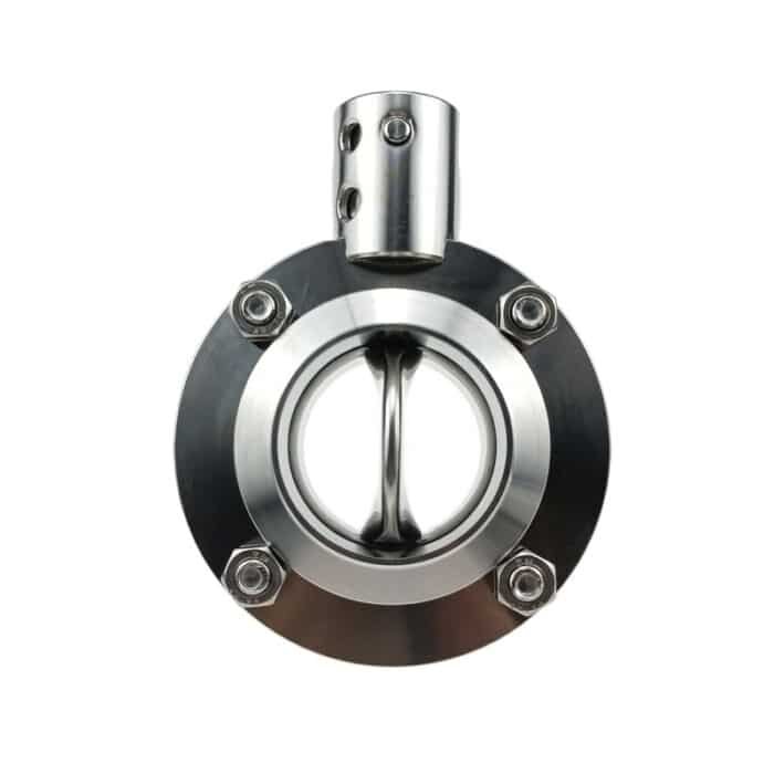 sanitarybutterflyvalve_4 Stainless Steel 304 Heavy-Duty Tri Clamp Compatible Butterfly Valve with Silicone Pull Handle
