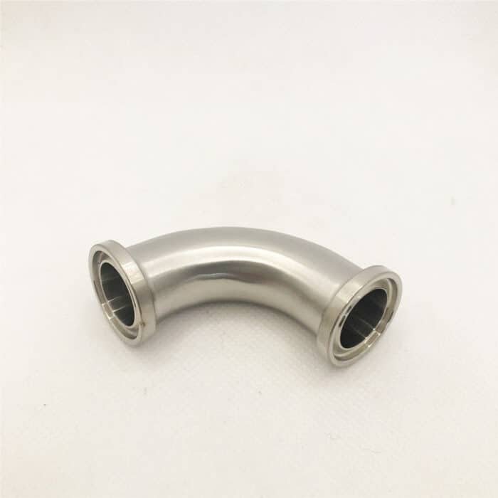 sanitaryelbows_2 90-Degree 3/4" Tube OD Elbow with 3/4" Tri-Clamp Sanitary Pipe Fitting in SS304 or SS316