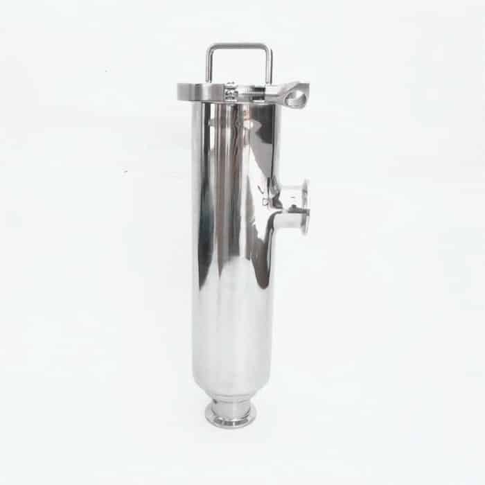 sideentrystrainer_4 SS304 1.5" Tri-Clamp Side Entry Hop Strainer with 150 Mesh Wedged Wire and 3" Body