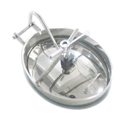 Polished Oval Tank Manhole Covers - SS304 Stainless Steel with EPDM Sealing