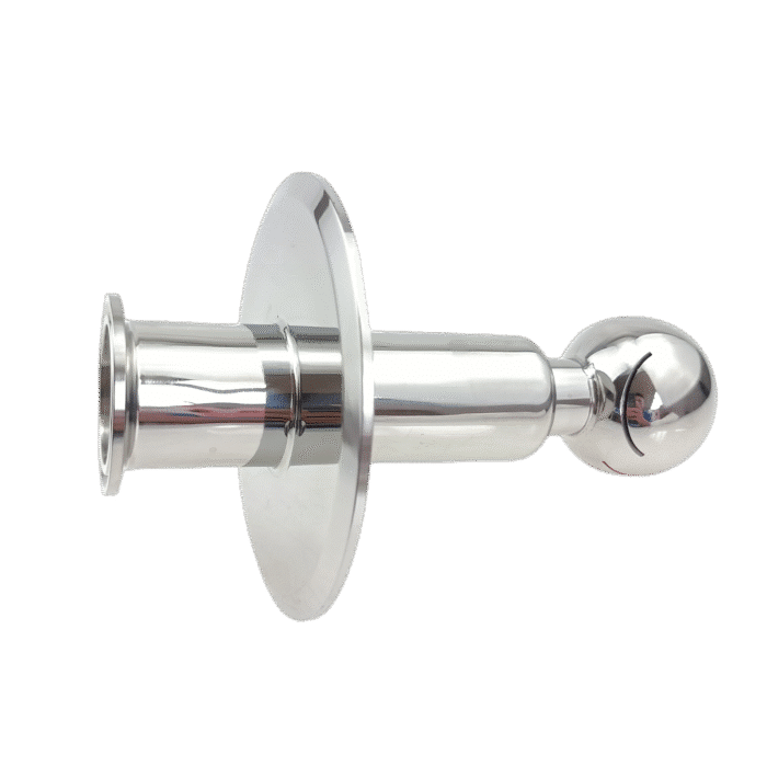 triclampcipcleaningball_11 4" Tri Clamp Spray Ball with 1.5" Tri Clamp Compatible Inlet - Rotating CIP Spray Ball