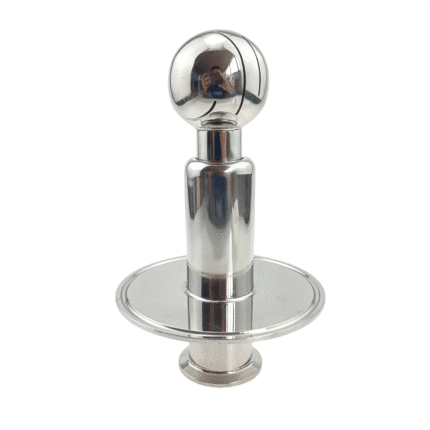 4" Tri Clamp Spray Ball with 1.5" Tri Clamp Compatible Inlet - Rotating CIP Spray Ball